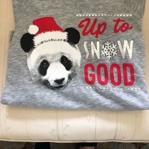 NEW GIRLS , L, gray shirt, Xmas theme, koala bear